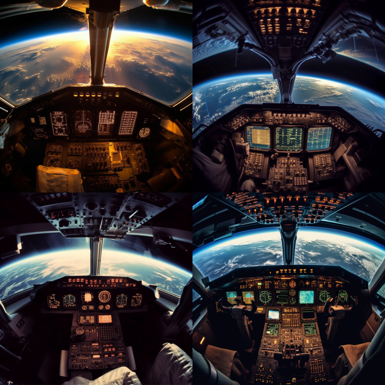 Change Story - Space Shuttle - Cockpit - Midjourney