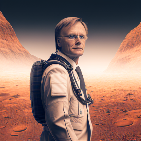 CEO Infineon auf dem Mars - Midjourney